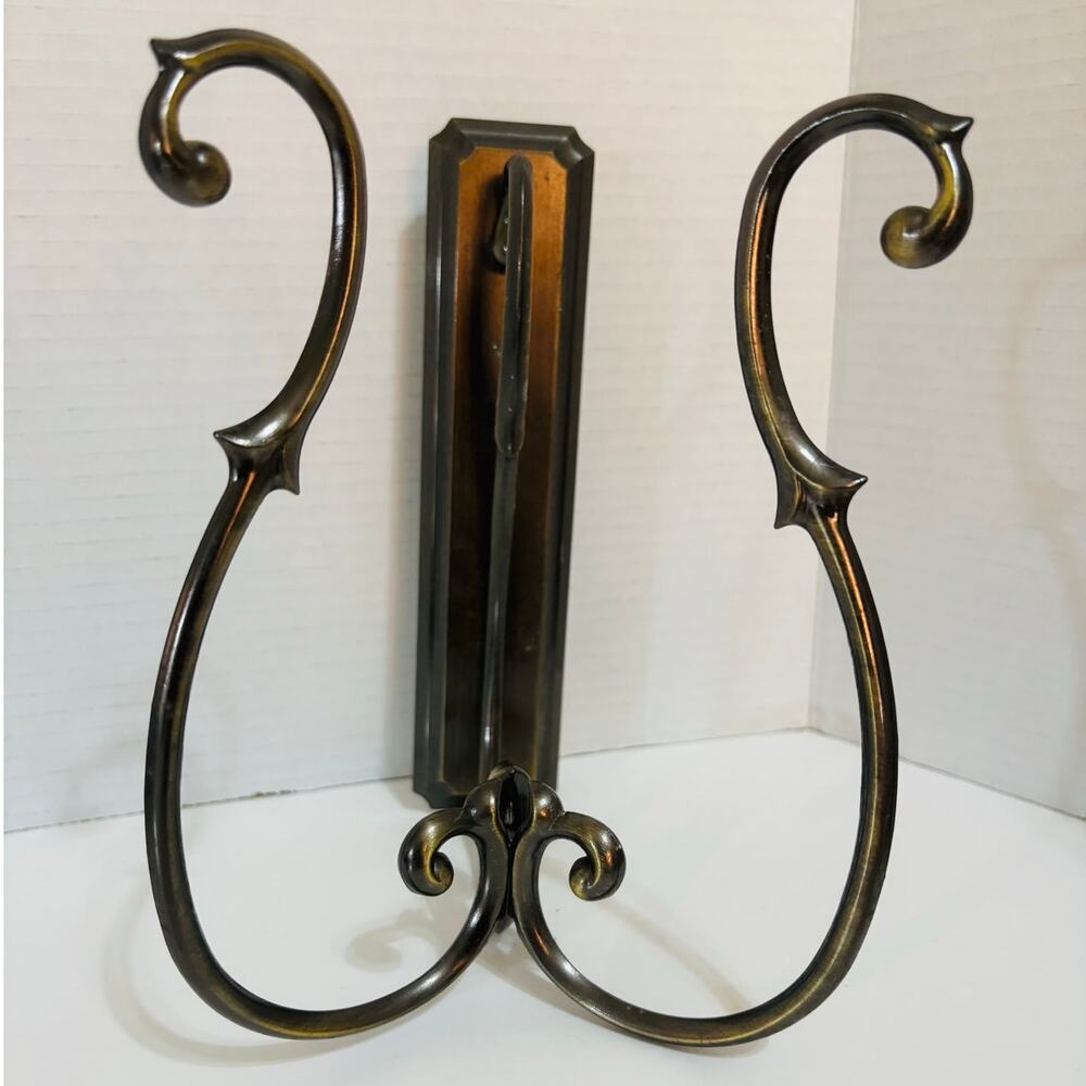 PartyLite Soliloquy Scrolled Antique Brass Wall Sconce Base P7773B (base only)